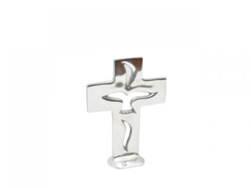 CRUZ ESPIRITU SANTO CON BASE CH CRUZ EN PEWTER